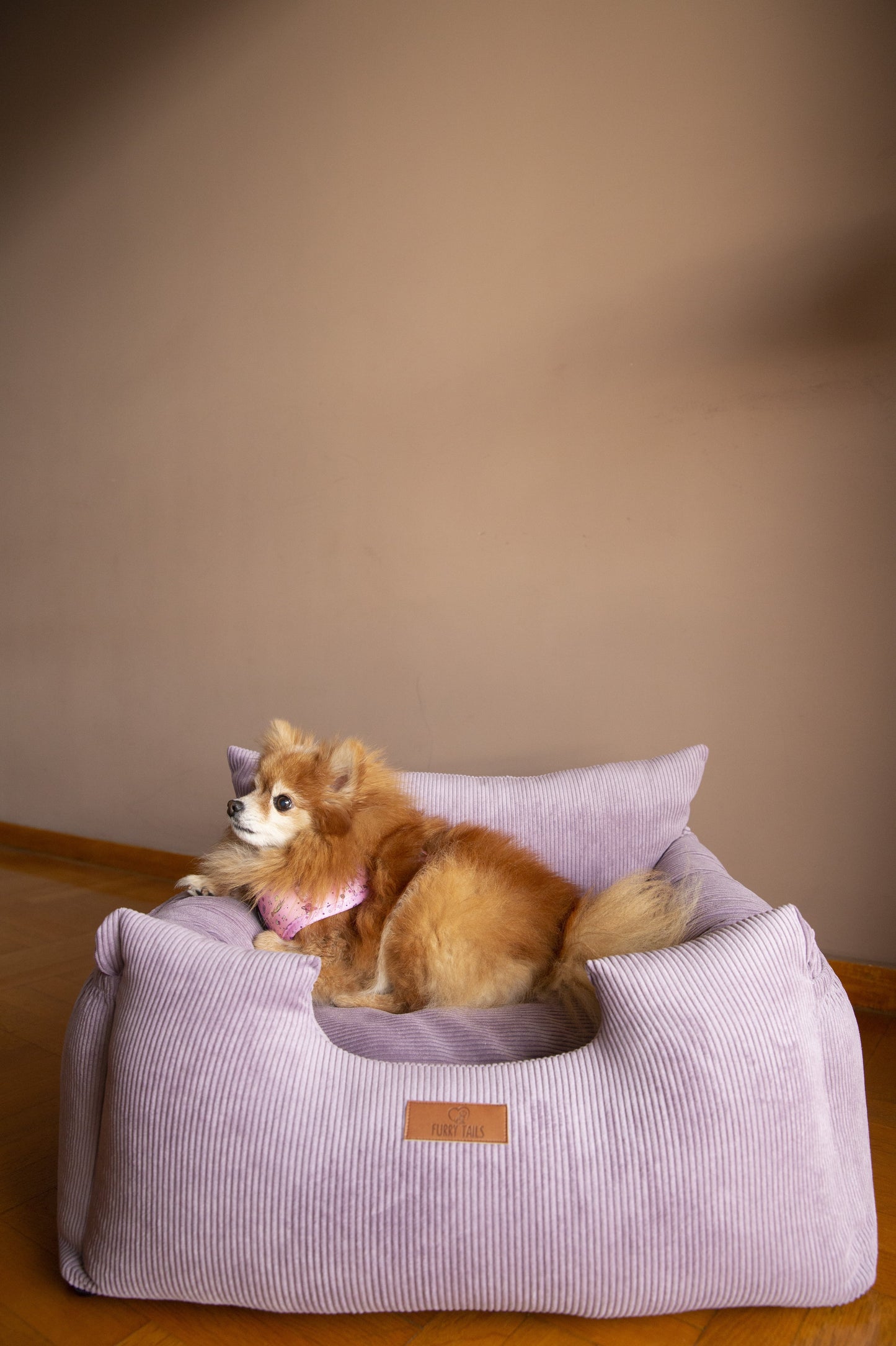 Luxury Dog Car Seat Removable Covers- Corduroy Lavender