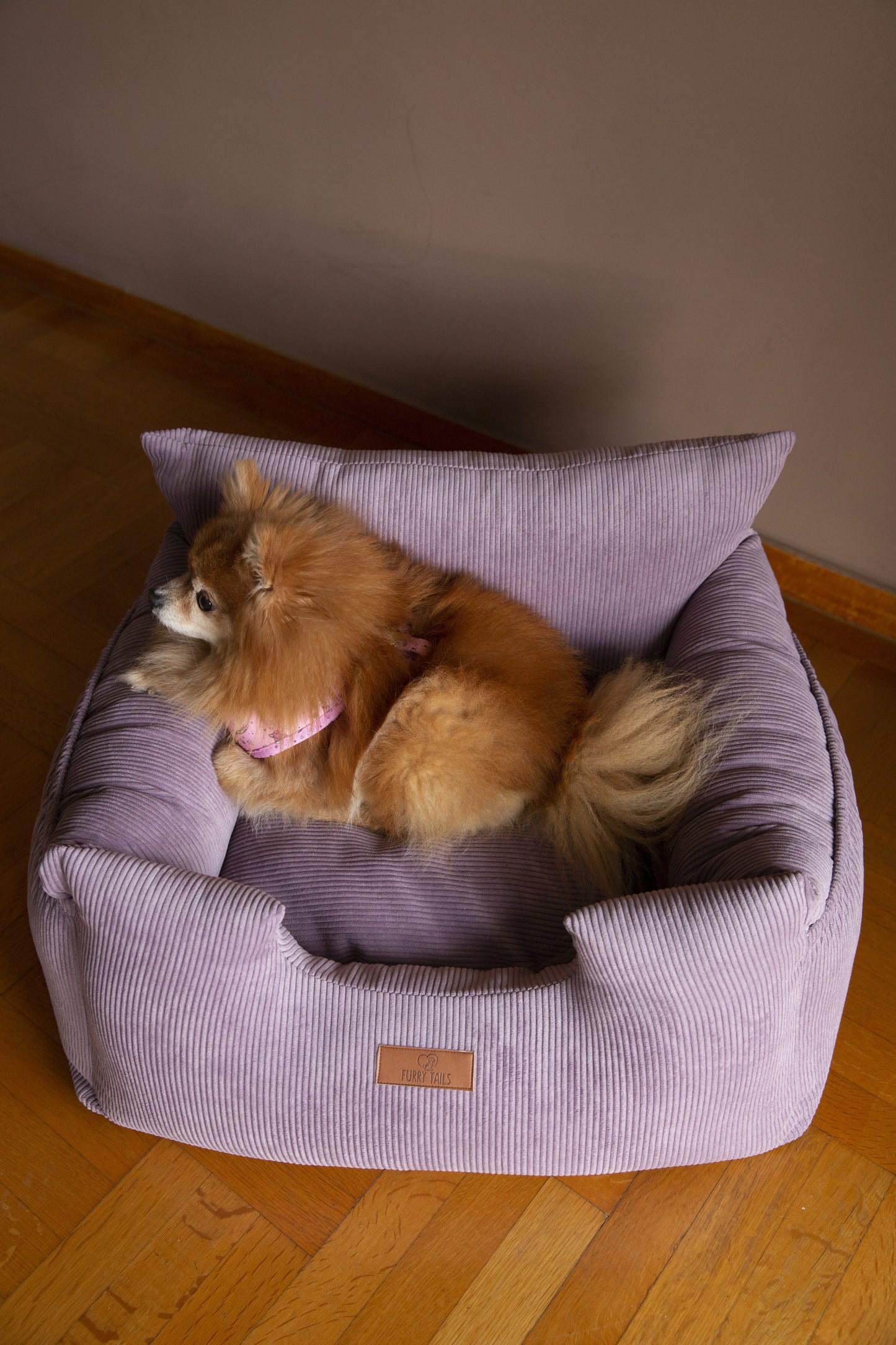 Luxury Dog Car Seat Removable Covers- Corduroy Lavender