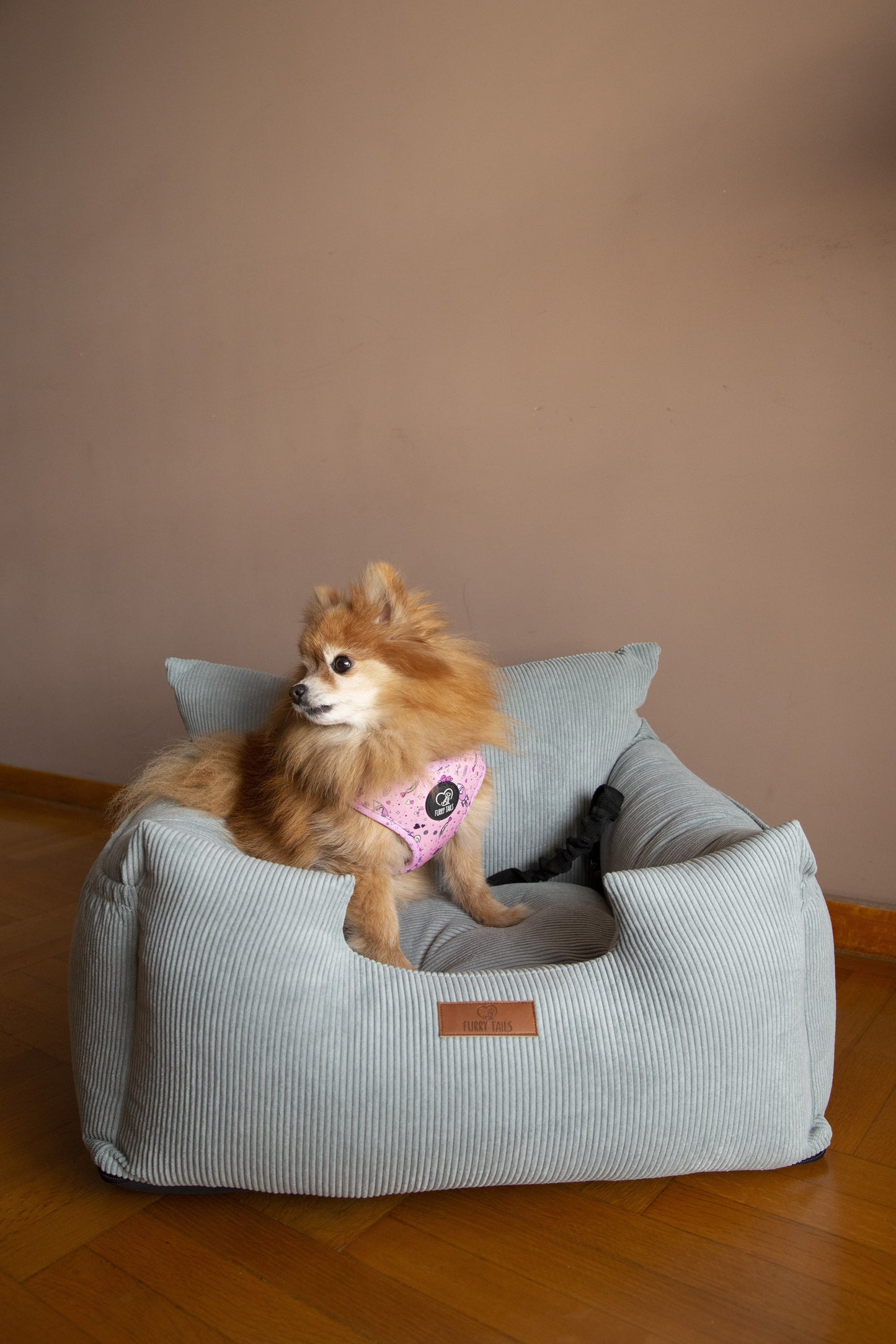 Luxury Dog Car Seat Removable Covers- Corduroy Mint