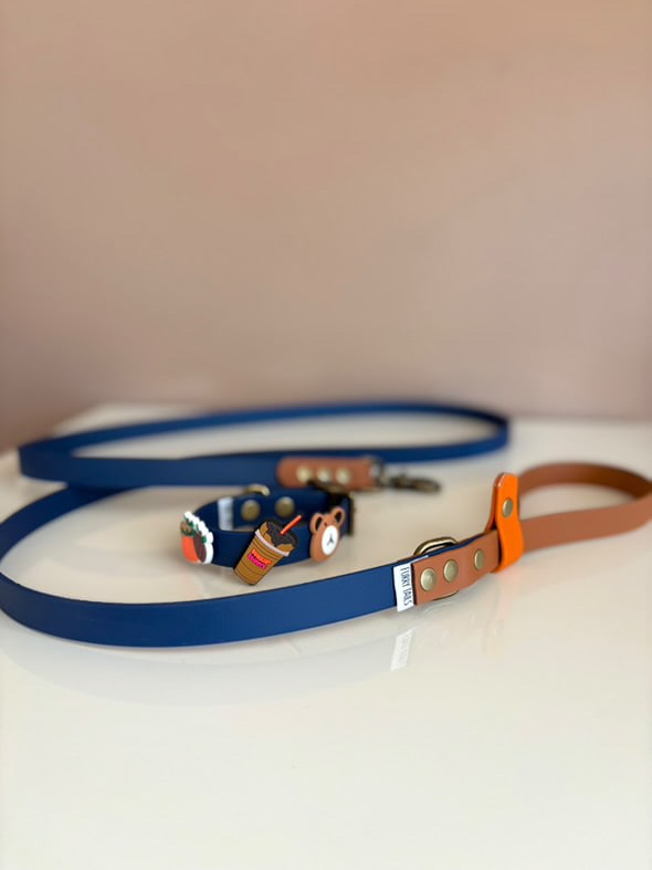 Βiothane Leash - Blue Wood