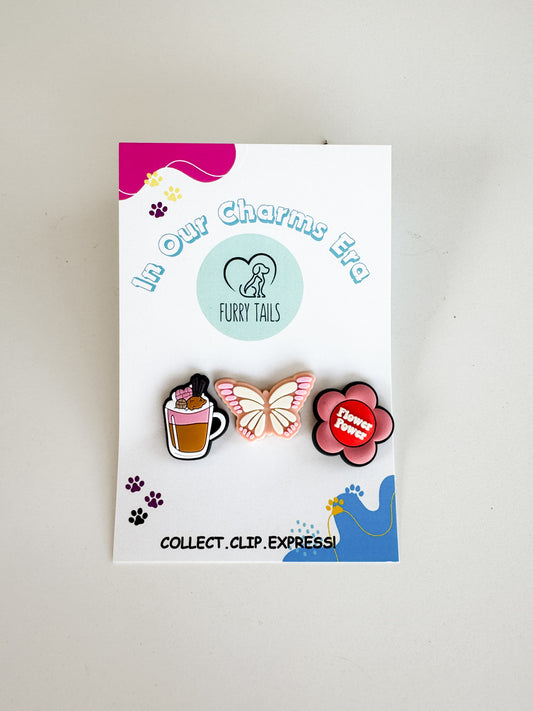 Triplet Charm Set - "Flower Power"