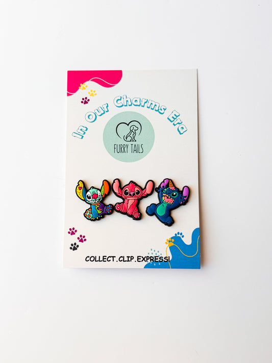 Triplet Charm Set - "For the Love of Stitch"