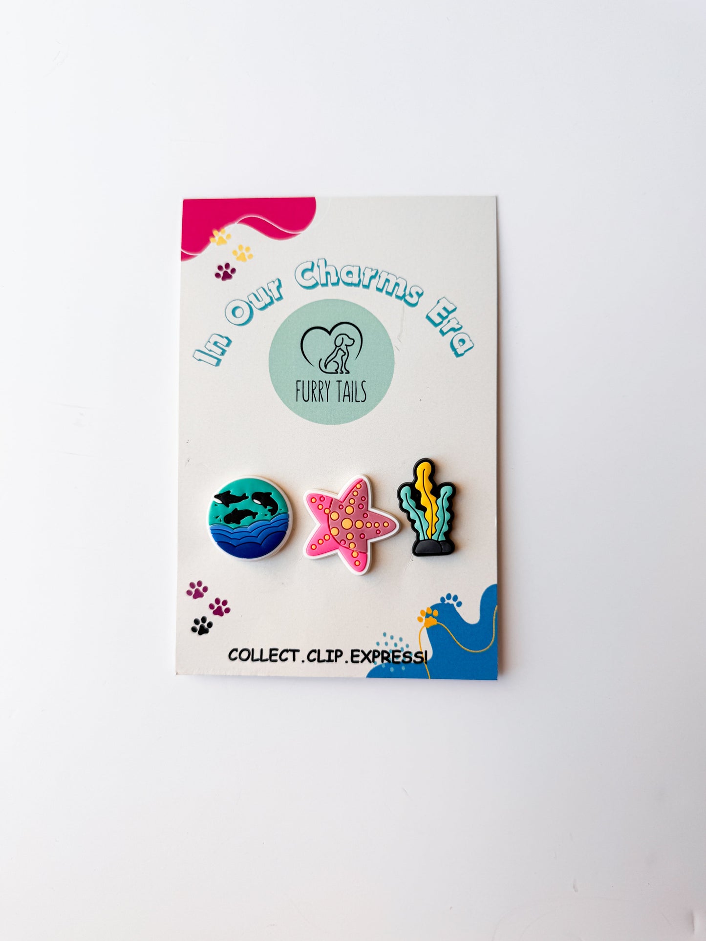 Triplet Charm Set - "Diving in Summer"
