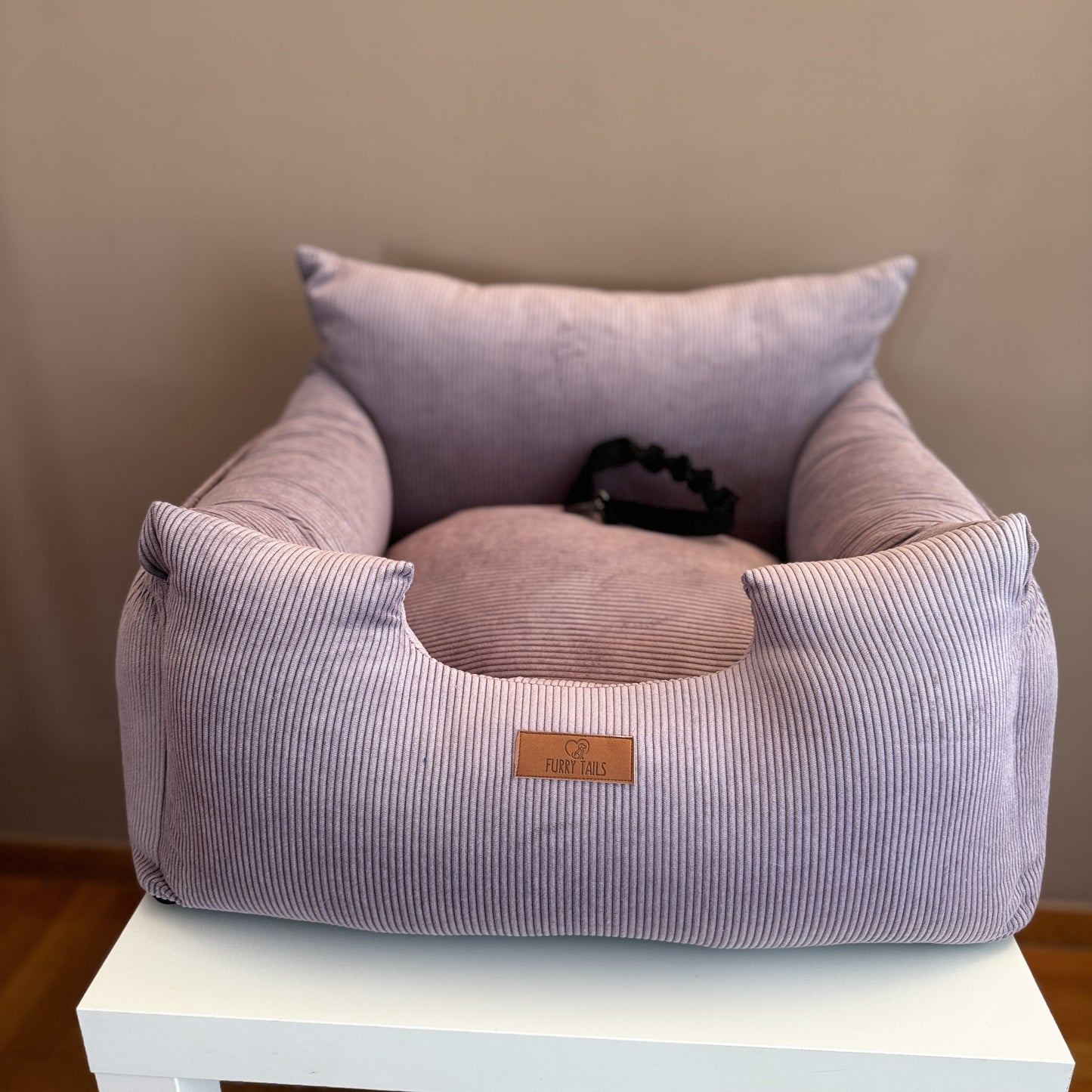 Luxury Dog Car Seat Removable Covers- Corduroy Lavender