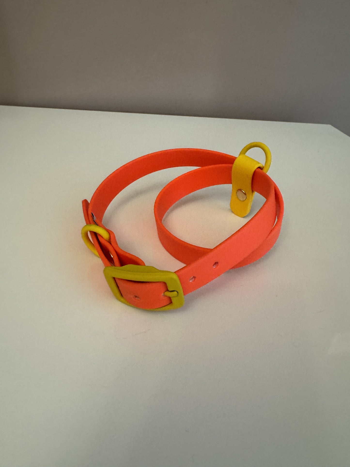 Biothane Harness –Orange & Yellow
