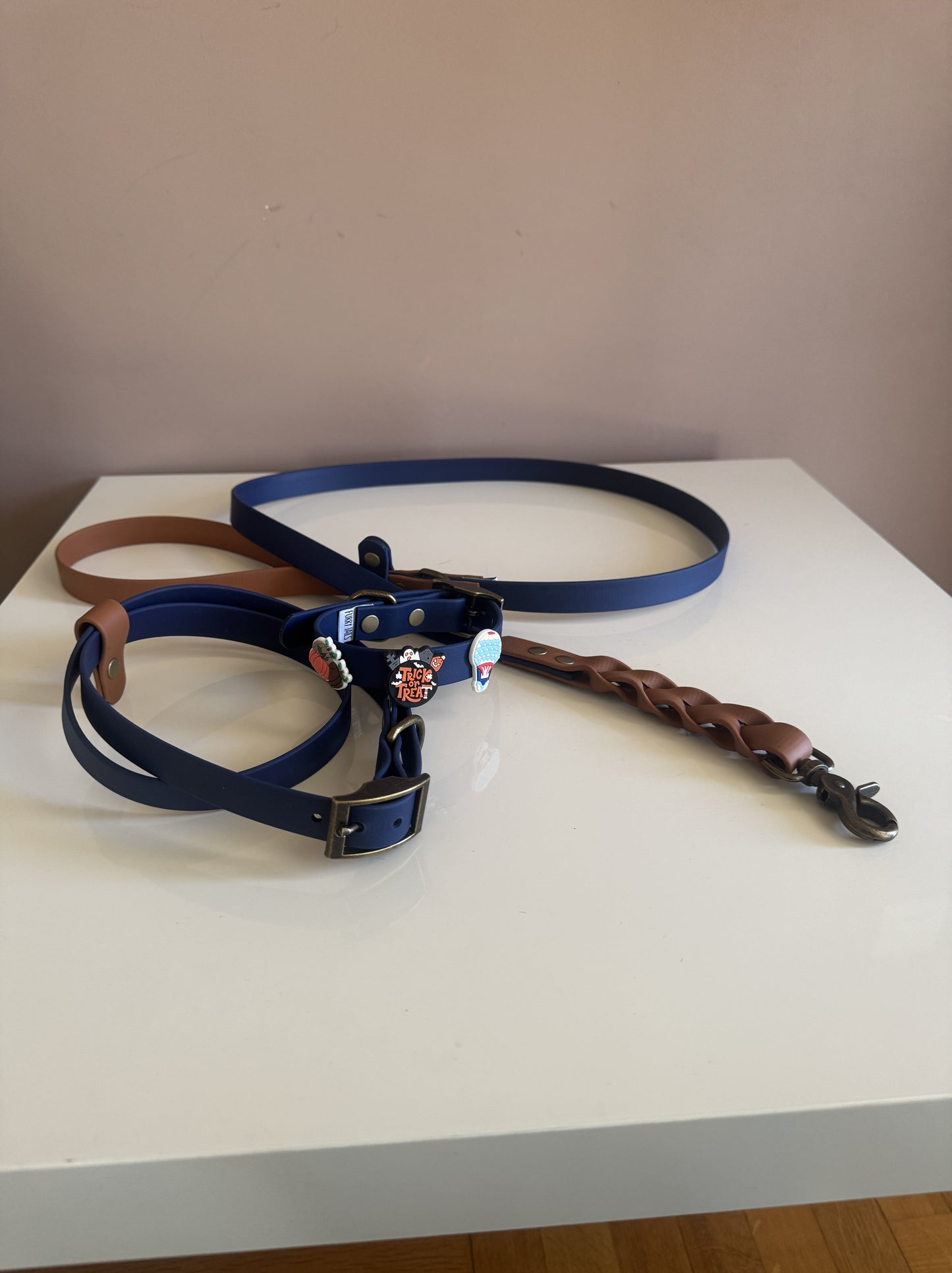 Βiothane Leash - Blue Wood - Bleed Knot