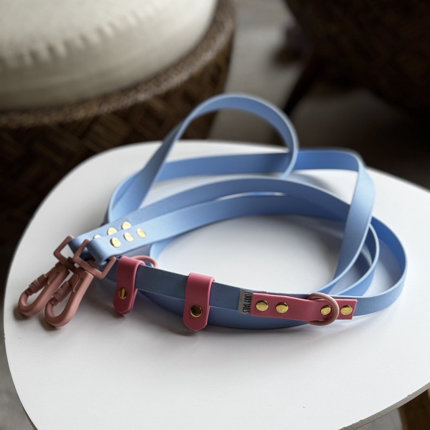 Biothane Handsfree Leash - Pink and Blue