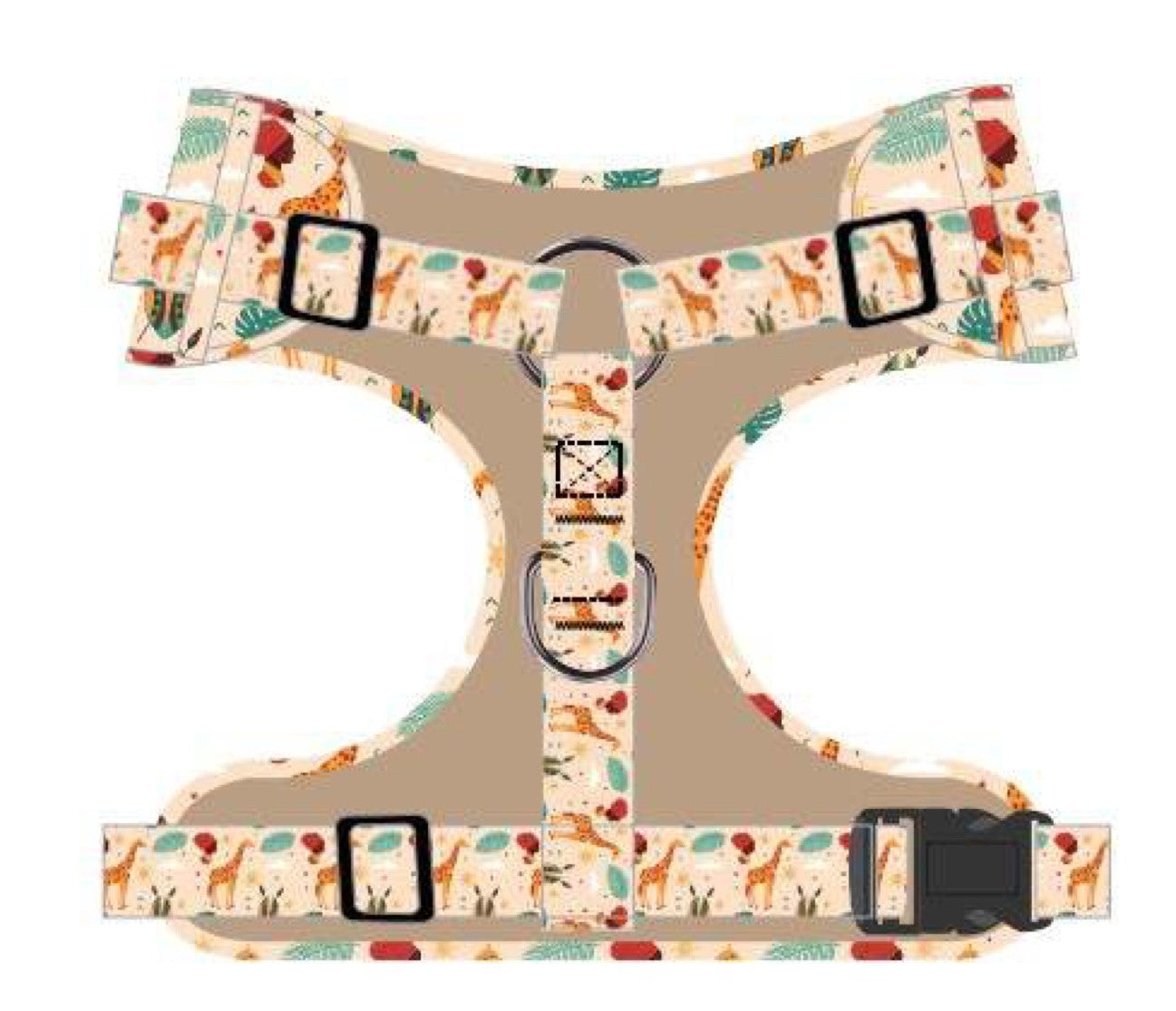 Adjustable Dog Harness - "Out of Afrika"