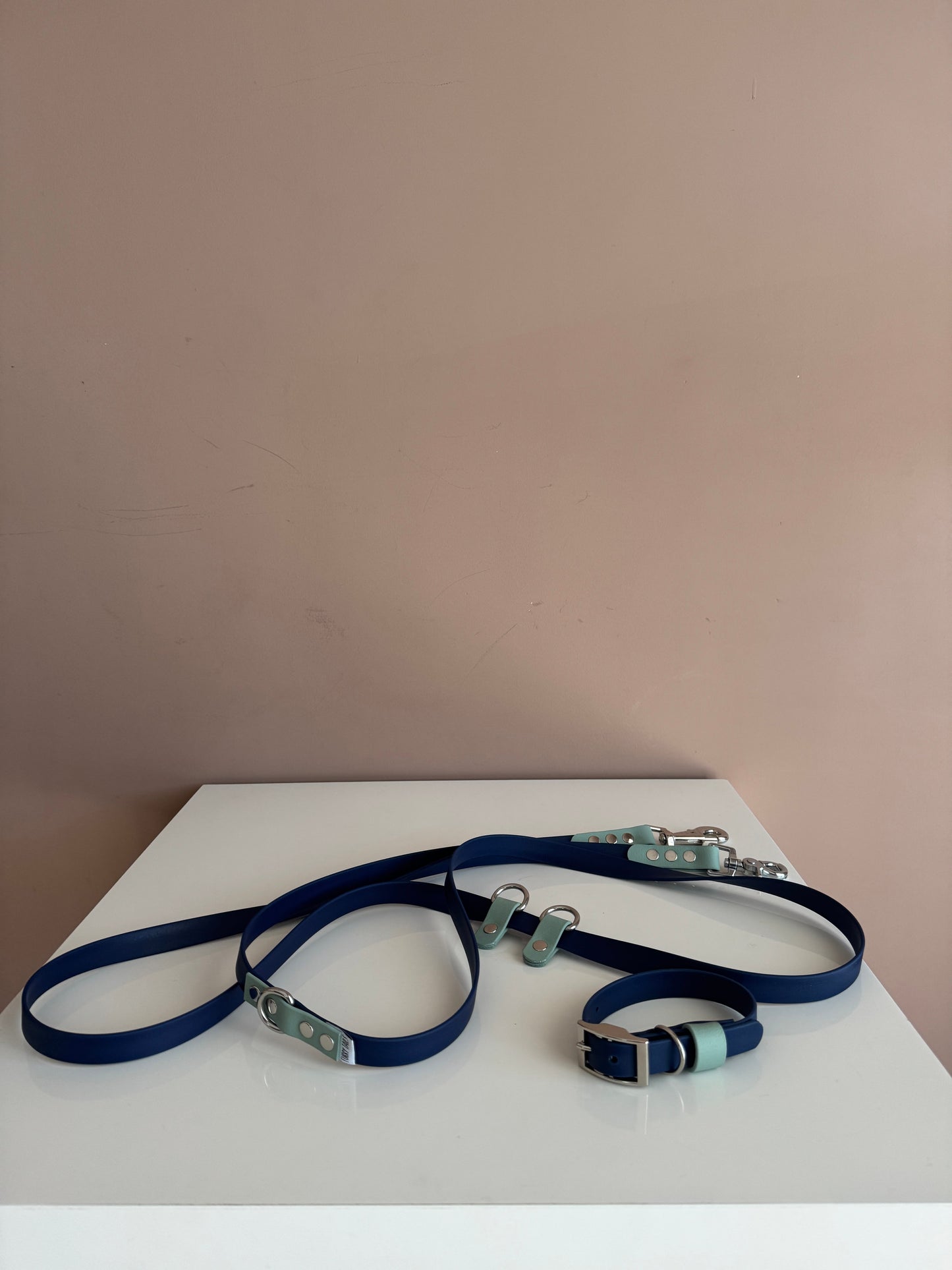 Ροζ & Κίτρινο Handsfree Biothane Λουρί