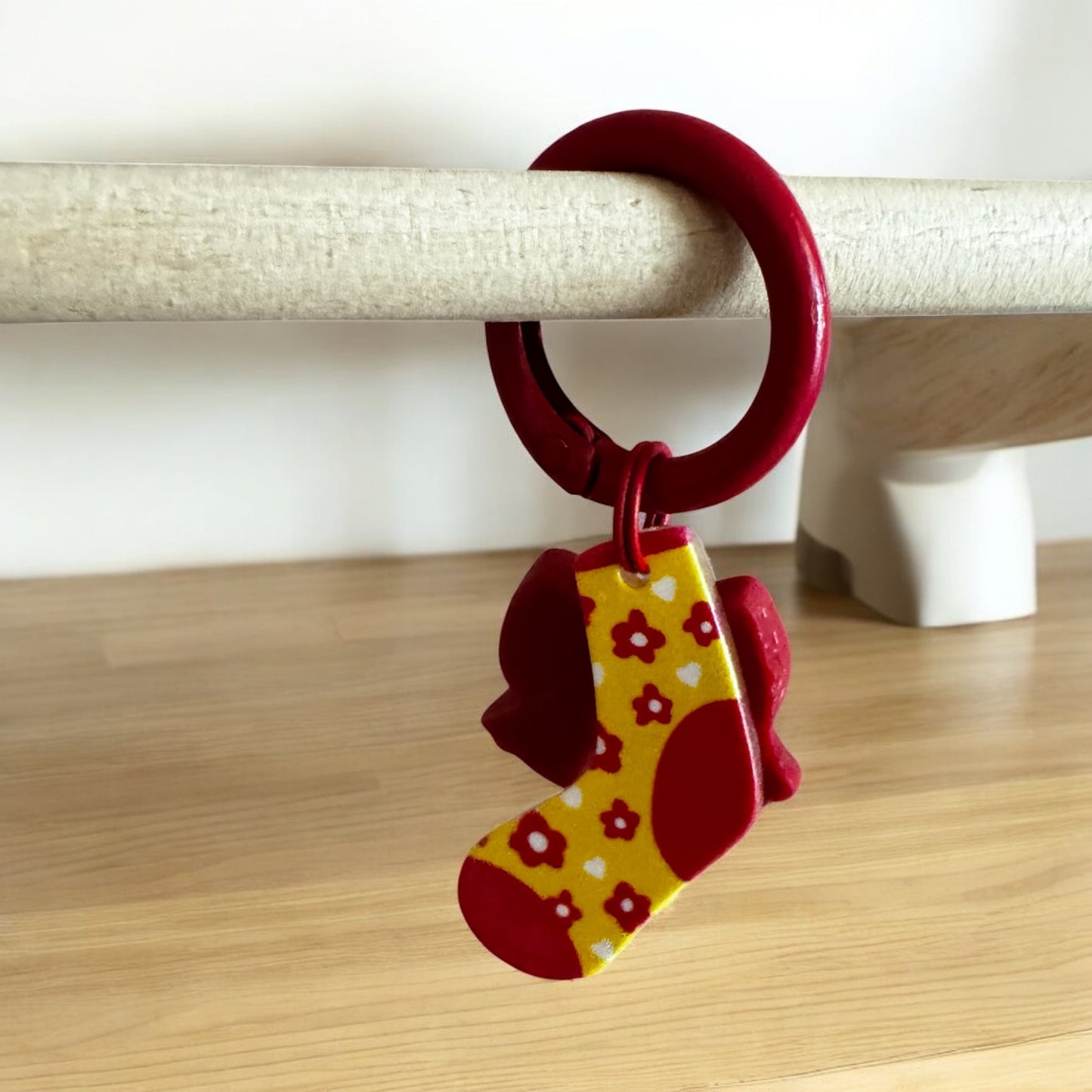 Sock and Bow - Red