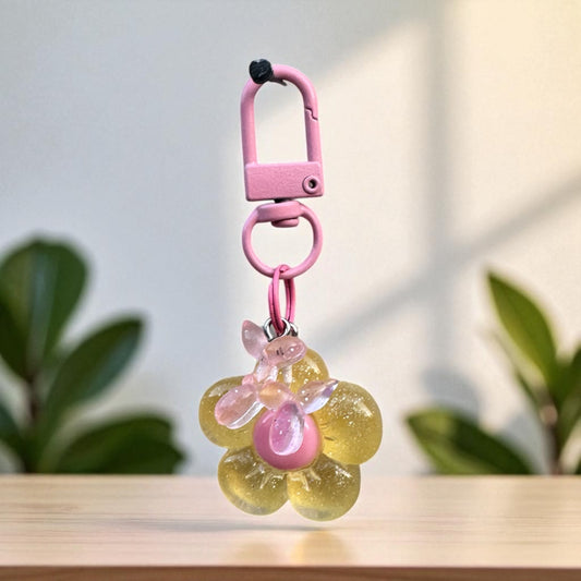 Bubbly Flower Charm - Yellow
