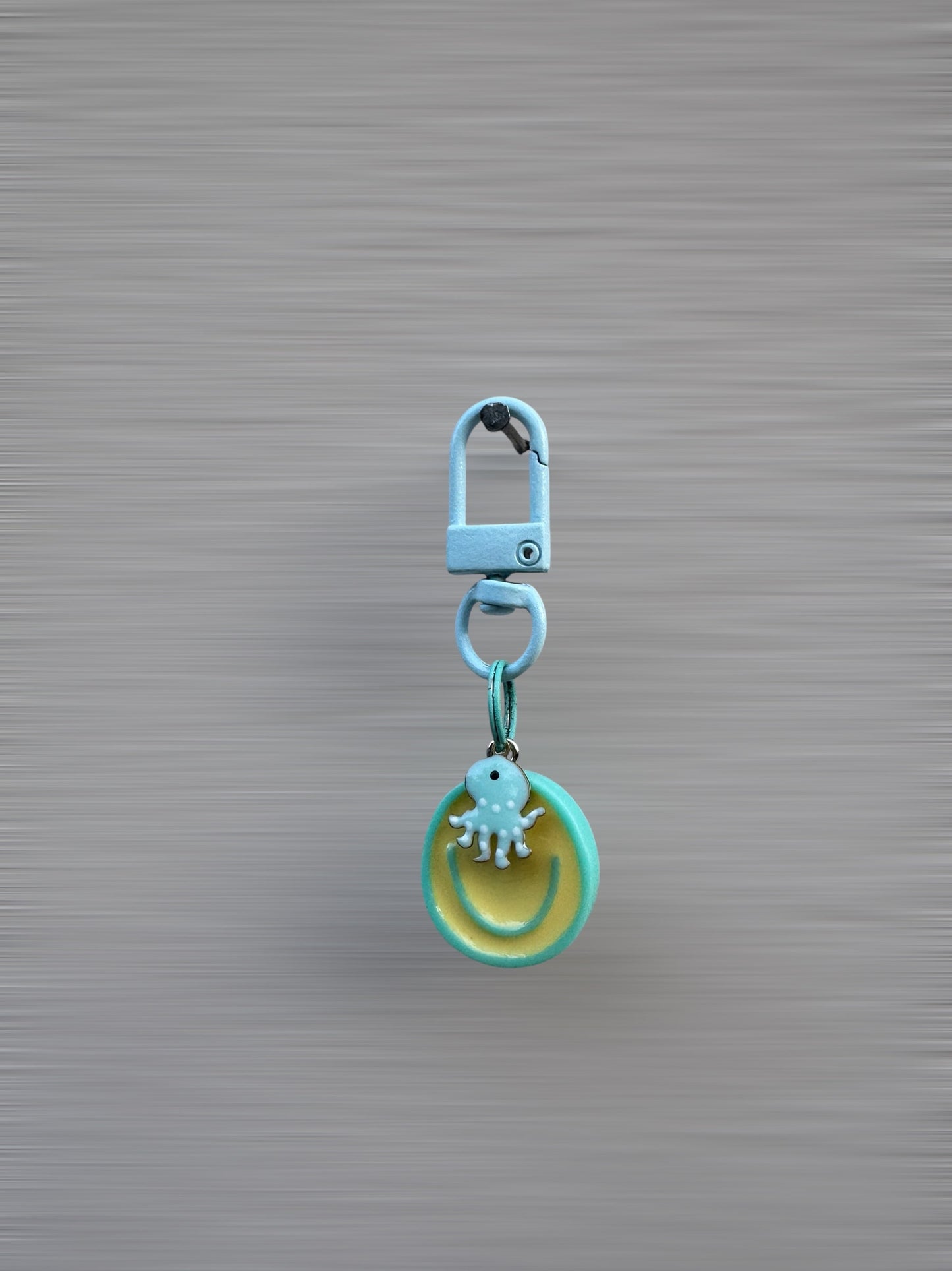 Smiley Face Charm - Aqua