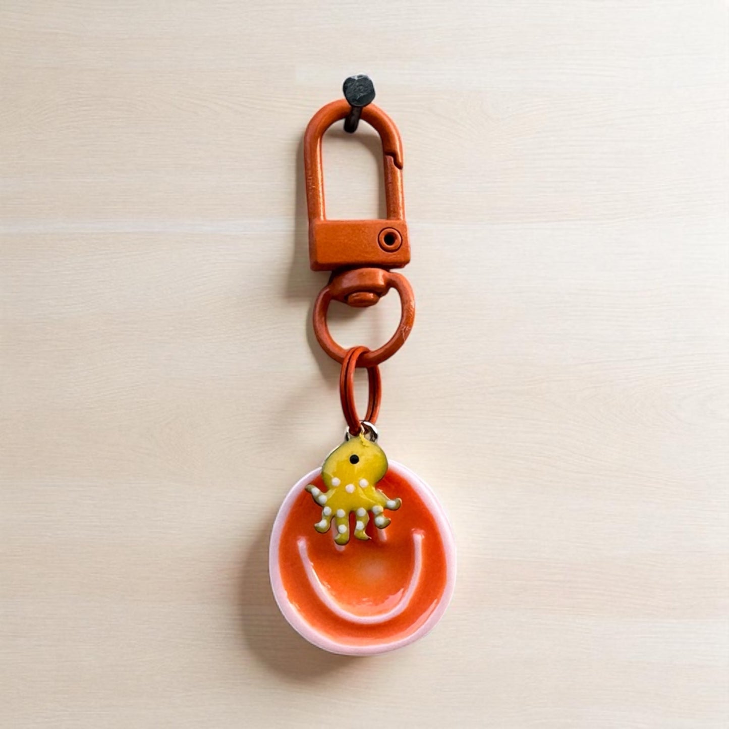 Smiley Face Charm - Orange