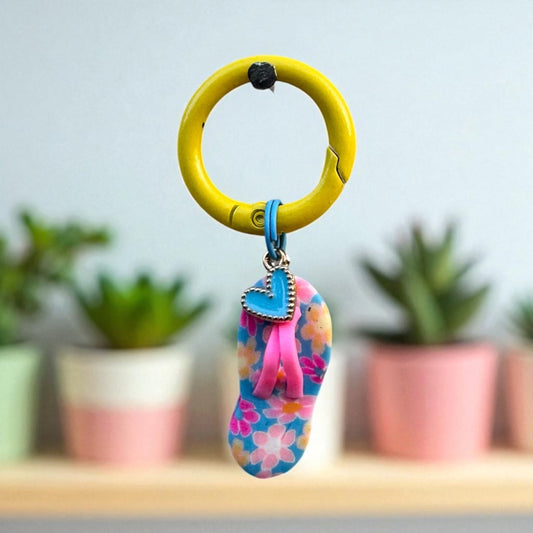 Flip-Flop Charm - Blue heart
