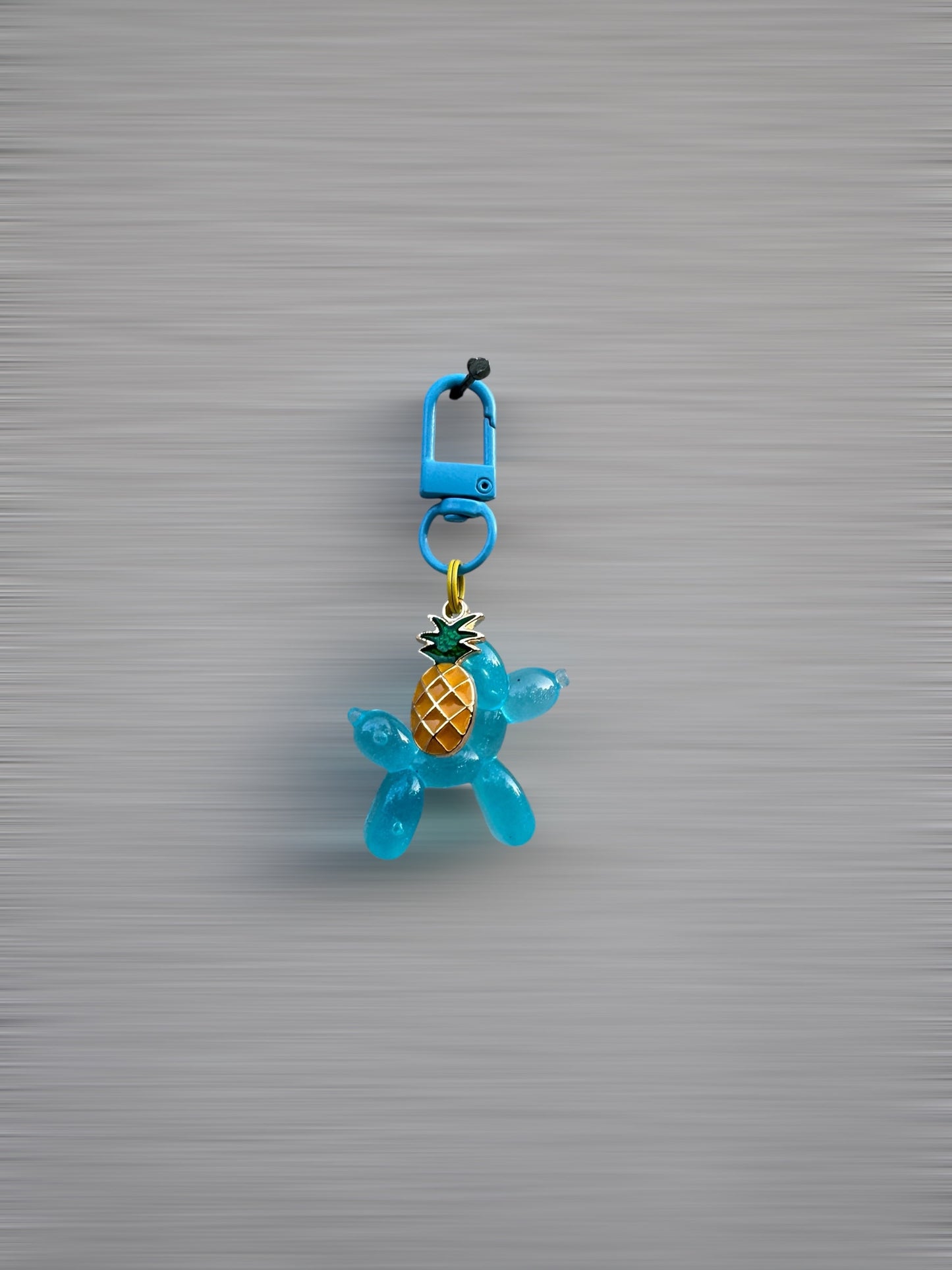Balloon Dog Charm - Blue -Pineapple