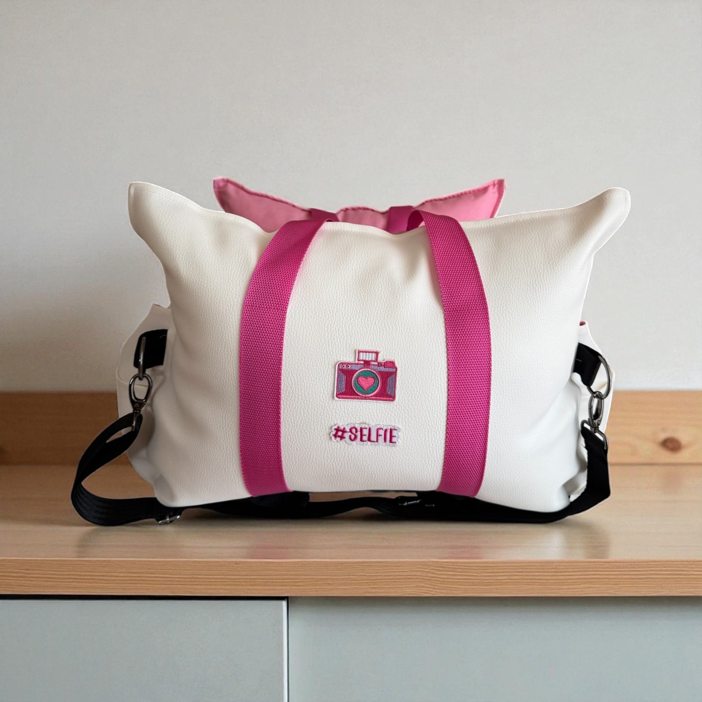 Luxury Dog Car Seat / Travel Bag - "Cotton Candy"