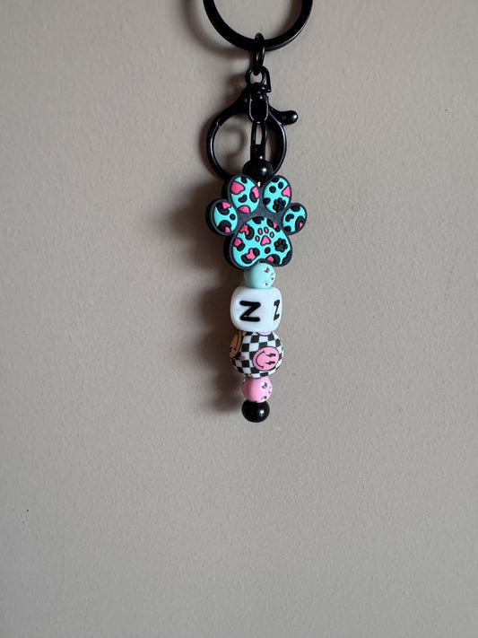 Key-ring Paw Lover Pink and Aqua