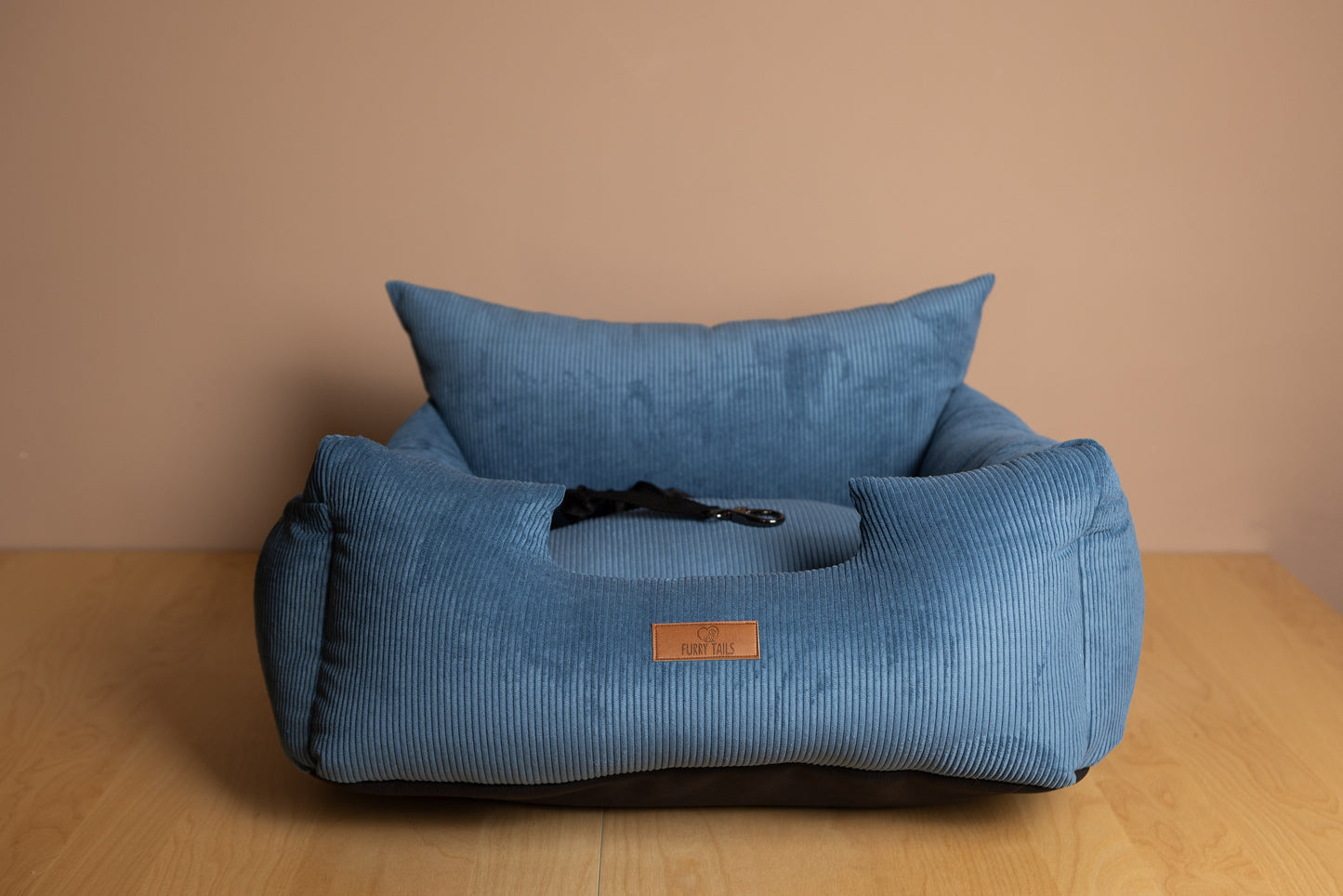 Luxury Dog Car Seat Removable Covers- Corduroy Navy Blue