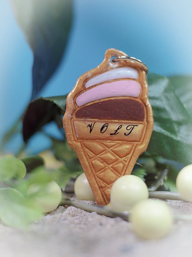 Ice Cream Clay Charm