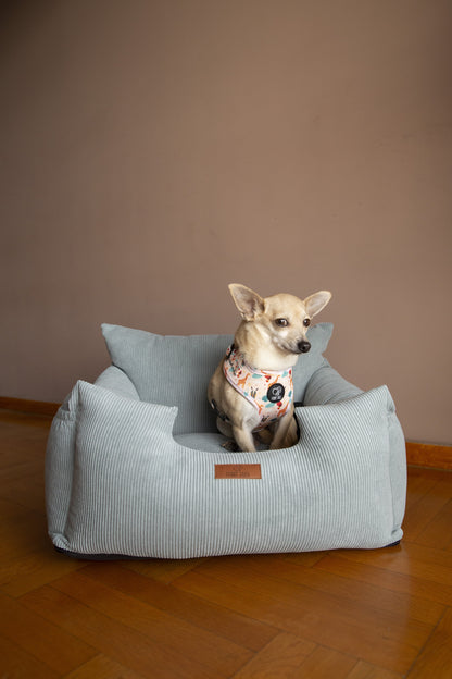 Luxury Dog Car Seat - Corduroy Navy Blue