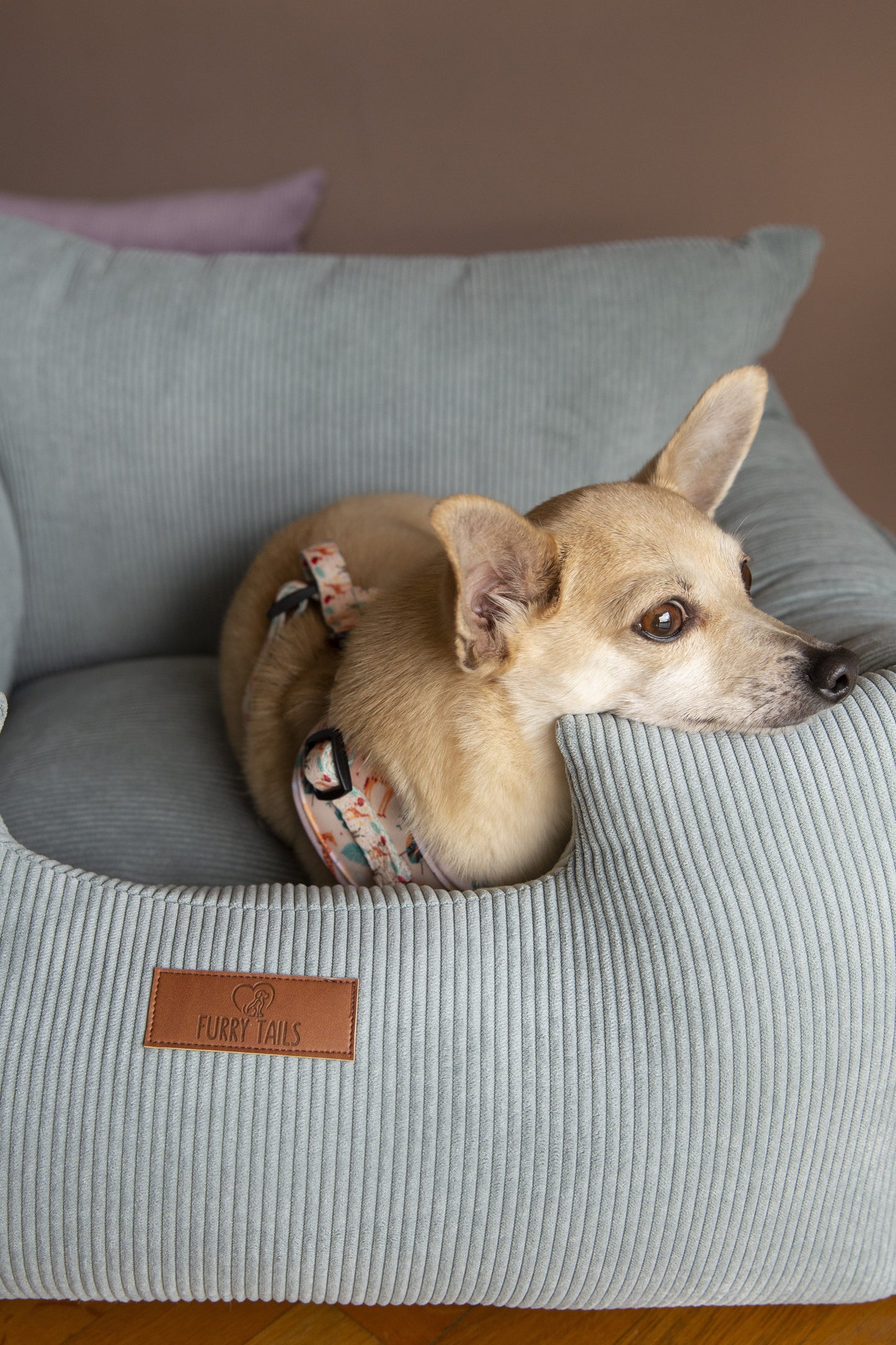 Luxury Dog Car Seat - Corduroy Navy Blue