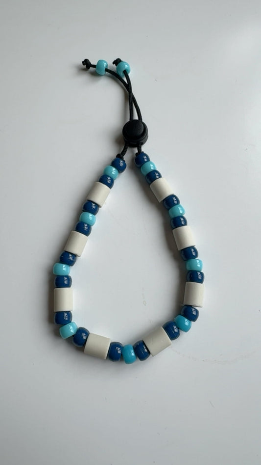 Big Blue EM Beads Necklace