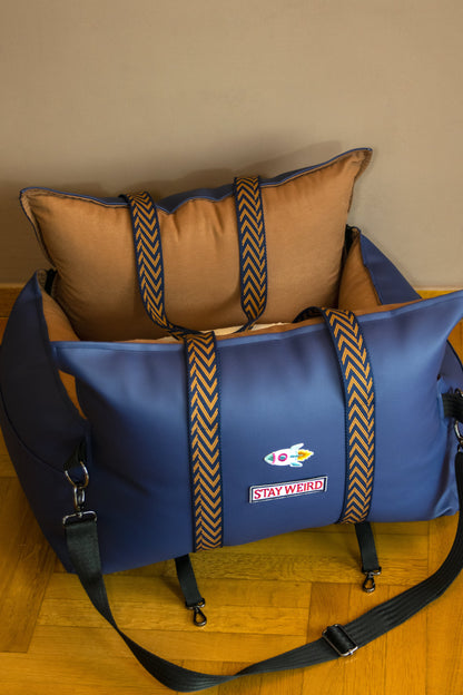 Luxury Dog Car Seat / Travel Bed - "Space Explorer"