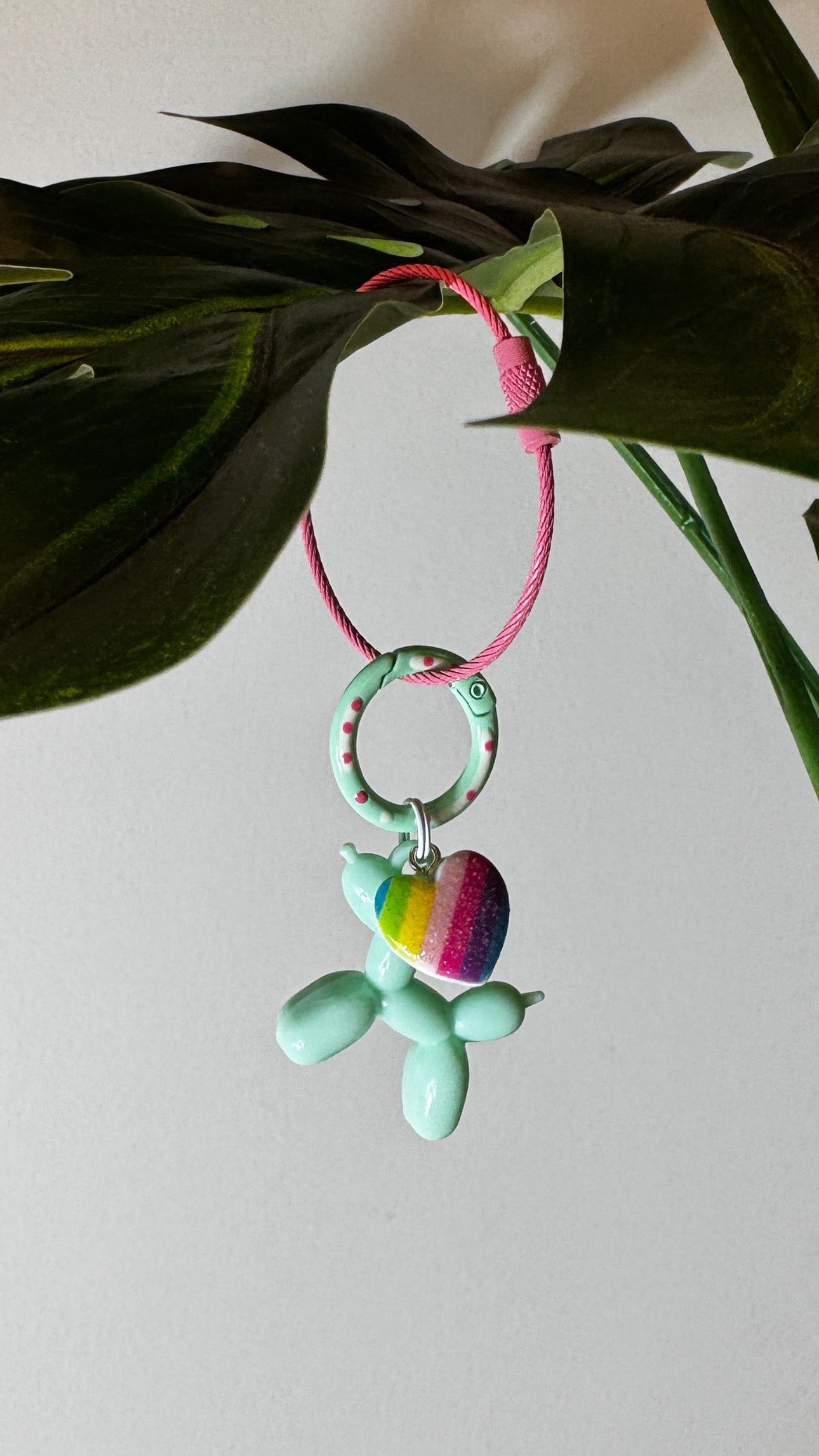 Balloon Dog Charm - Aqua