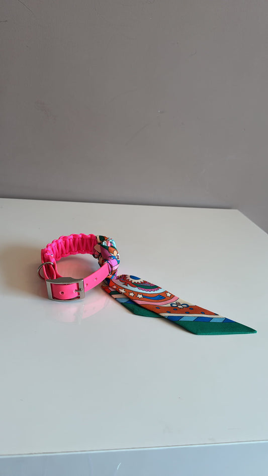 Pink Pop Biothane collar