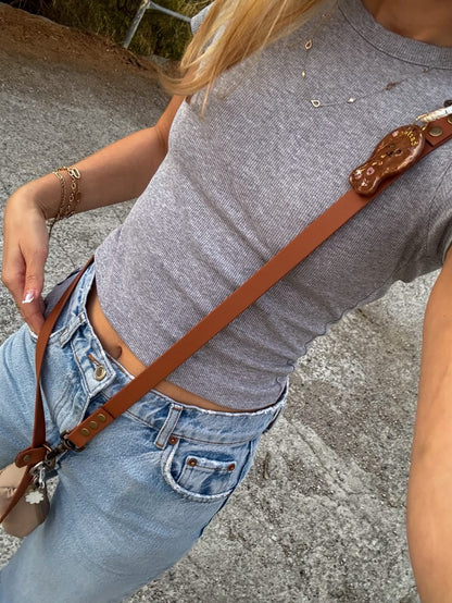 Biothane Handsfree Leash -Light Brown