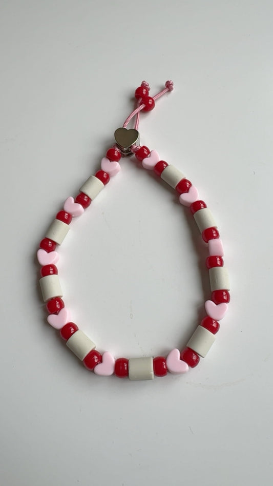 Strawberry Love EM Beads Necklace