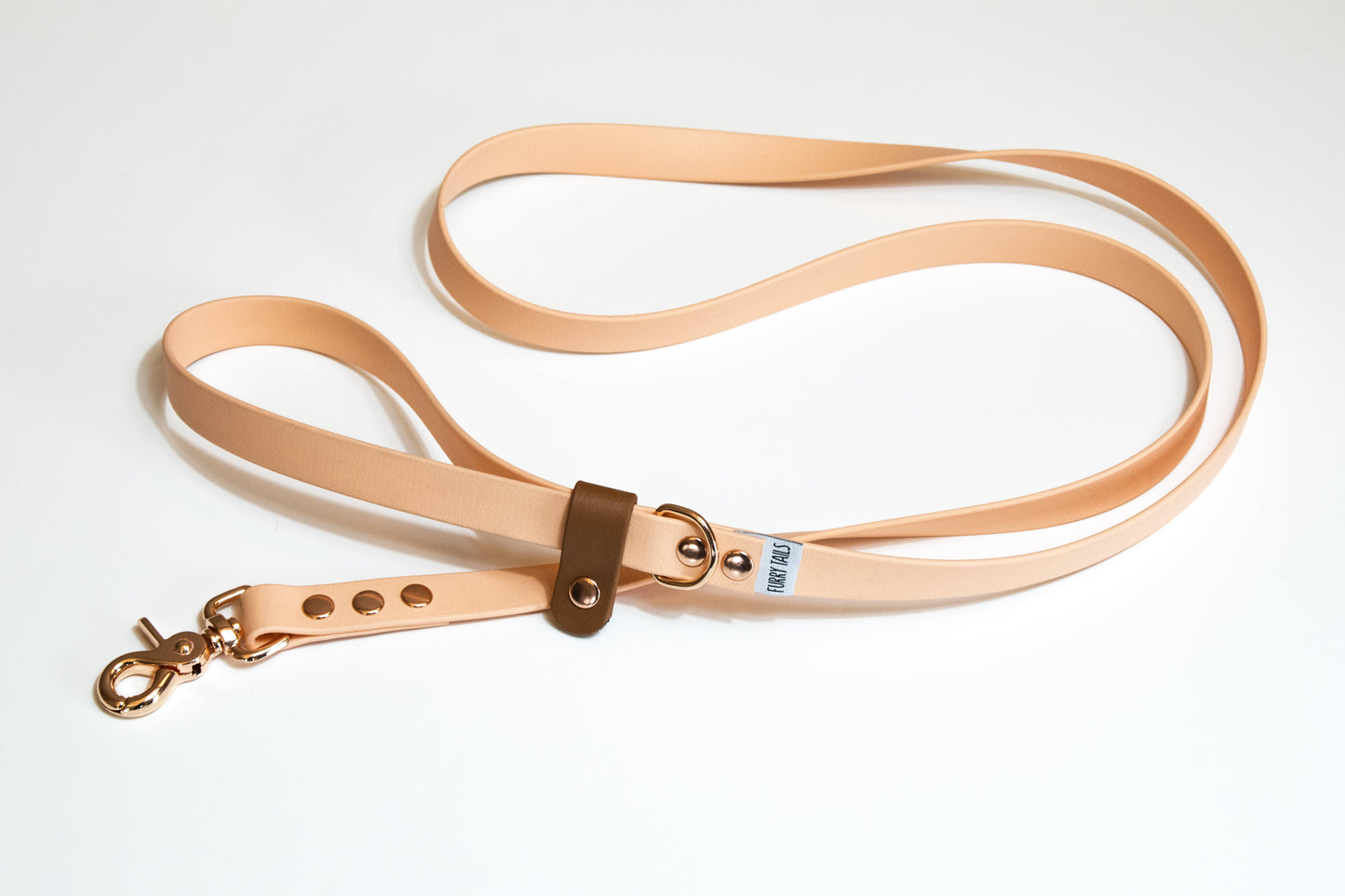 Βiothane Leash Peach-Brown Safety loop