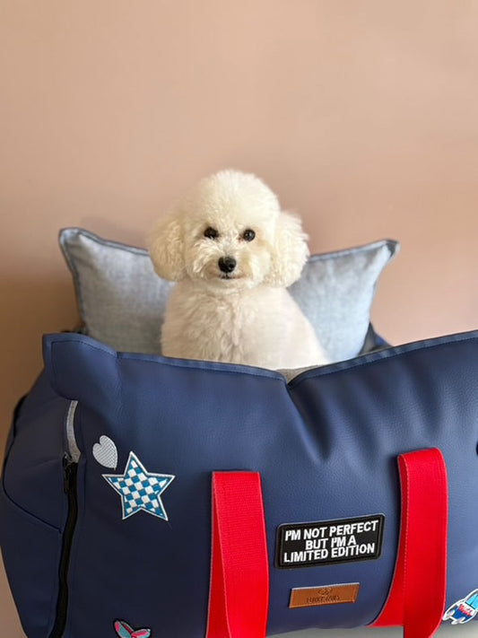 Luxury Dog Car Seat / Travel Bed - "Rock 'n' Woof"