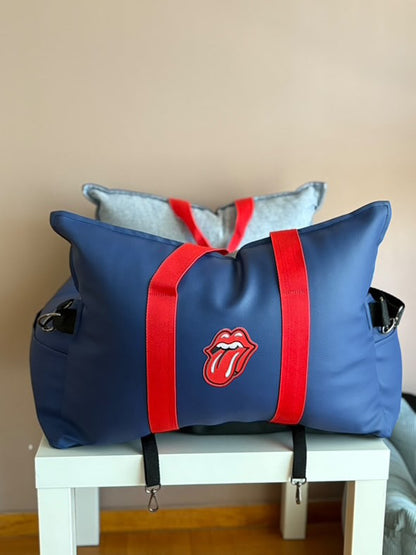 Luxury Dog Car Seat / Travel Bed - "Rock 'n' Woof"
