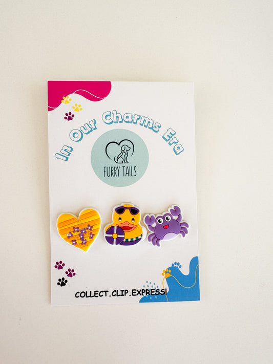 Triplet Charm Set - "Happy Duckling"