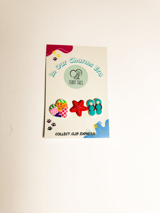 Triplet Charm Set - "Flip-flop"