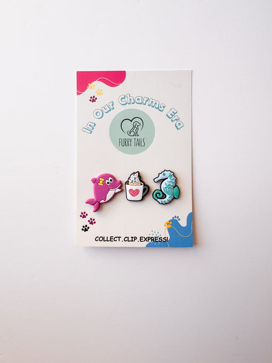 Triplet Charm Set - "Sweet Dolphin"