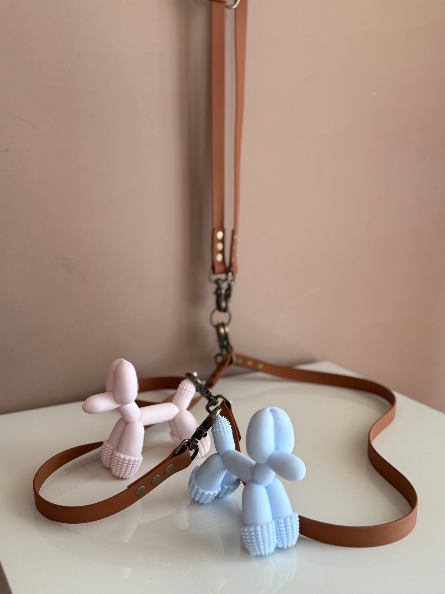 Milk Chocolate Biothane Handsfree Leash - For Two