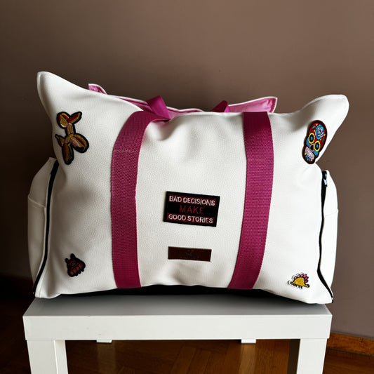 Luxury Dog Car Seat / Travel Bag  - "Cotton  Candy"