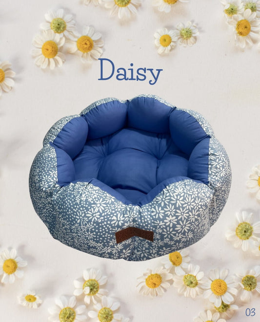 Dog Bed - Daisy-Bluebell Sky