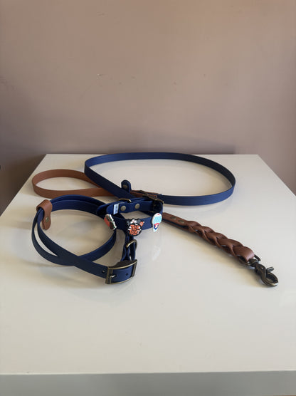 Biothane Harness –Blue & Brown