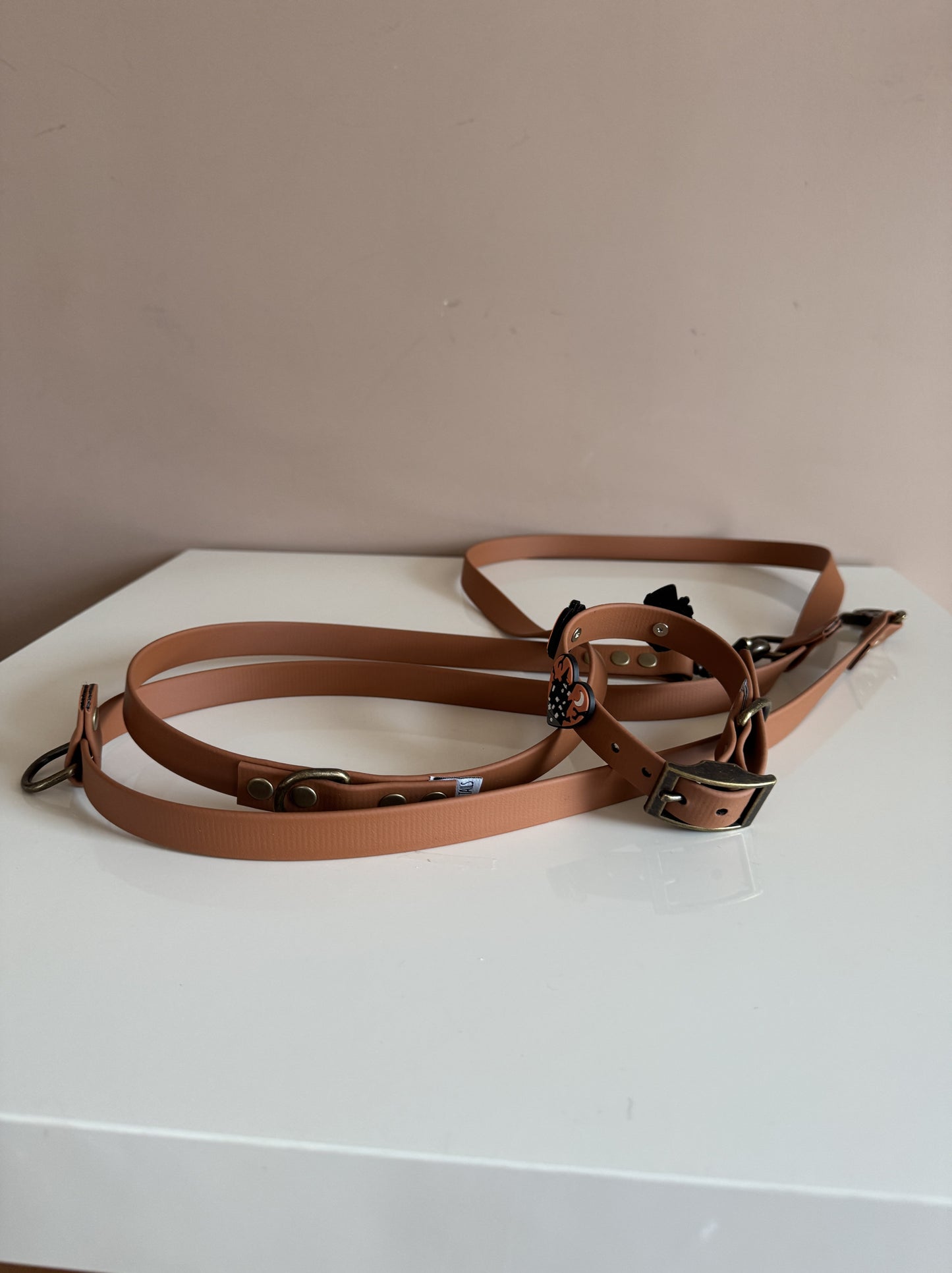 Biothane Handsfree Leash -Light Brown
