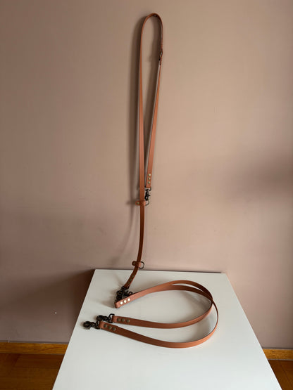 Milk Chocolate Biothane Handsfree Leash - For Two