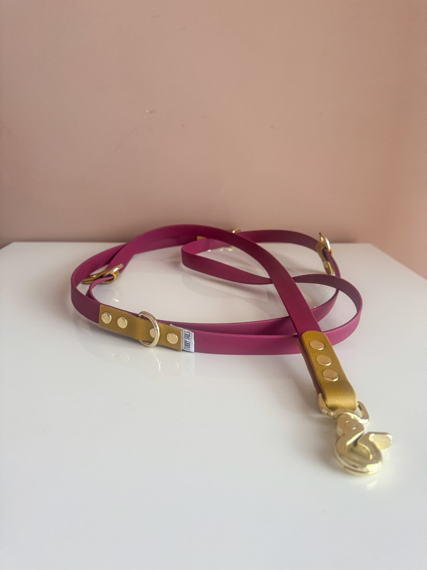 Μπλε & Κίτρινο Handsfree Biothane Λουρί 