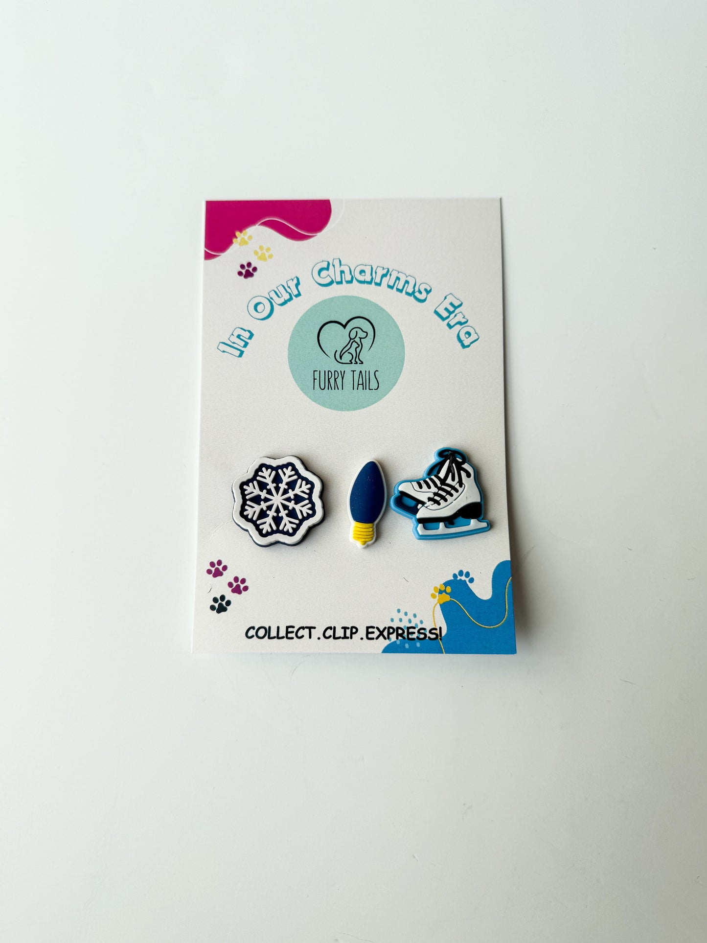 Triplet Charm Set - "Snow time"