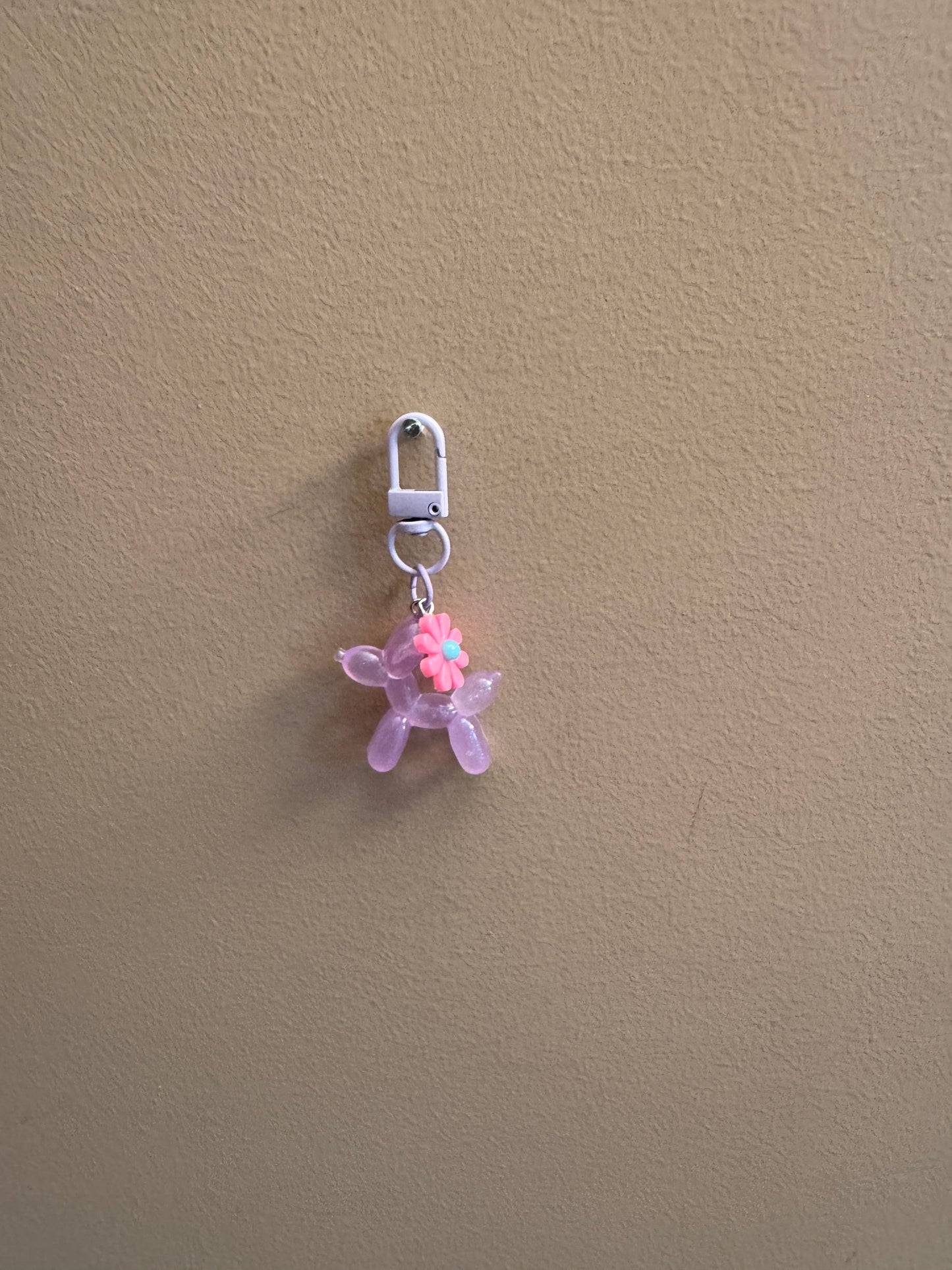 Balloon Dog Charm -Lavender Bloom
