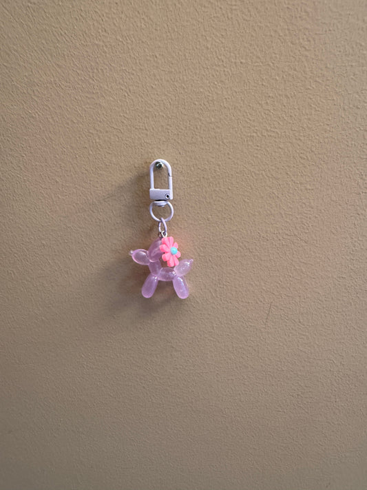 Balloon Dog Charm -Lavender Bloom