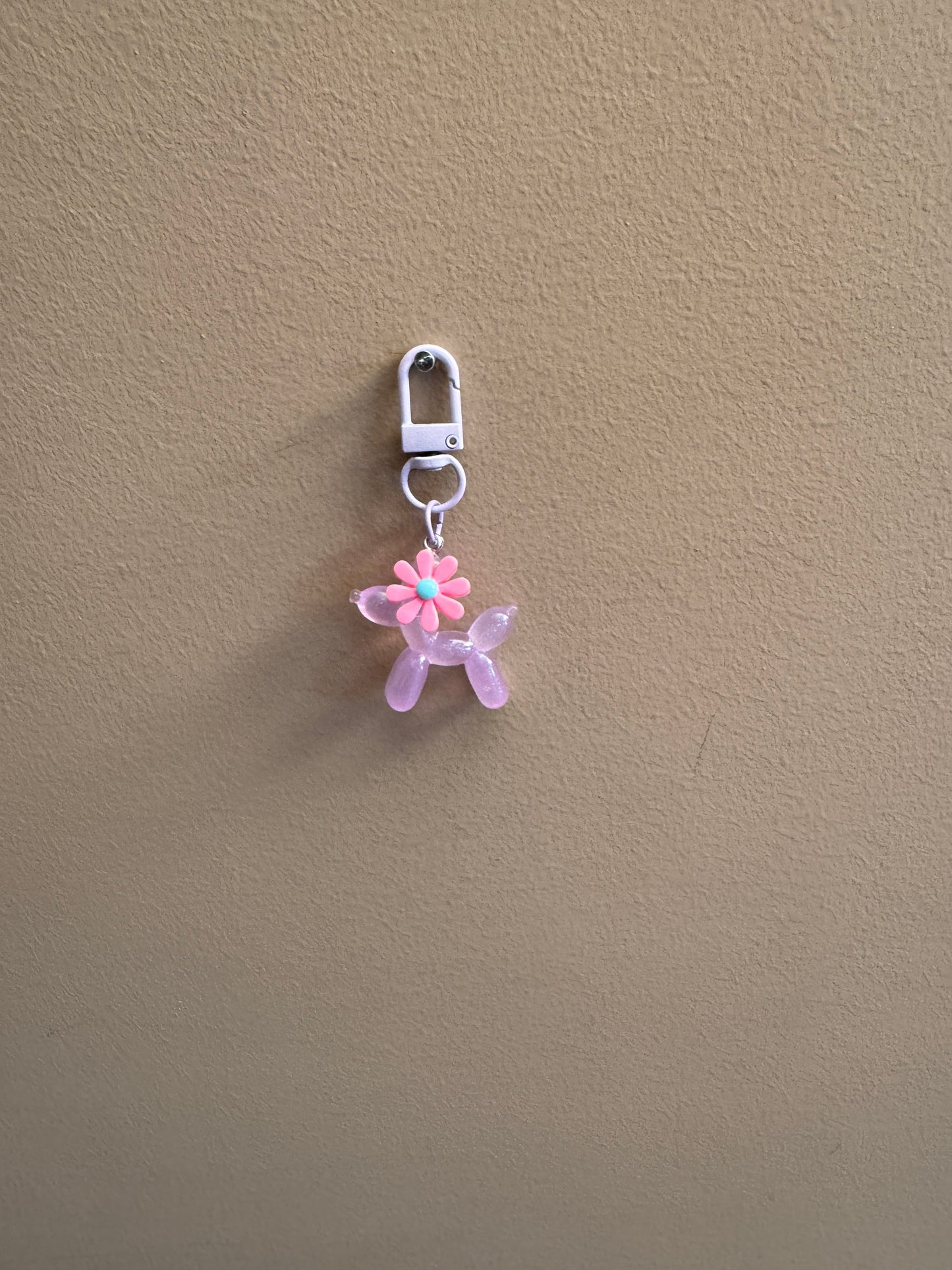 Balloon Dog Charm -Lavender Bloom