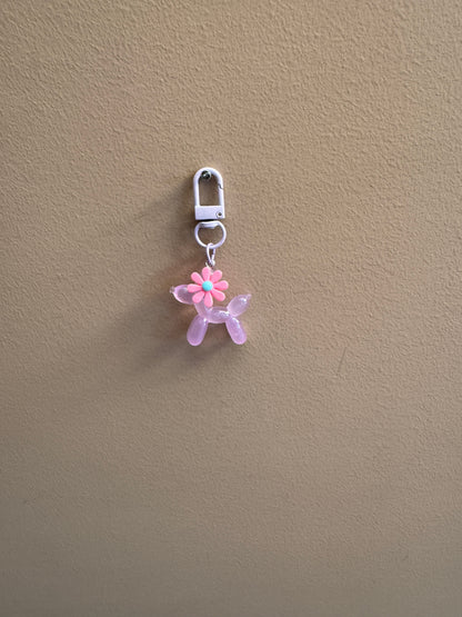 Balloon Dog Charm -Lavender Bloom