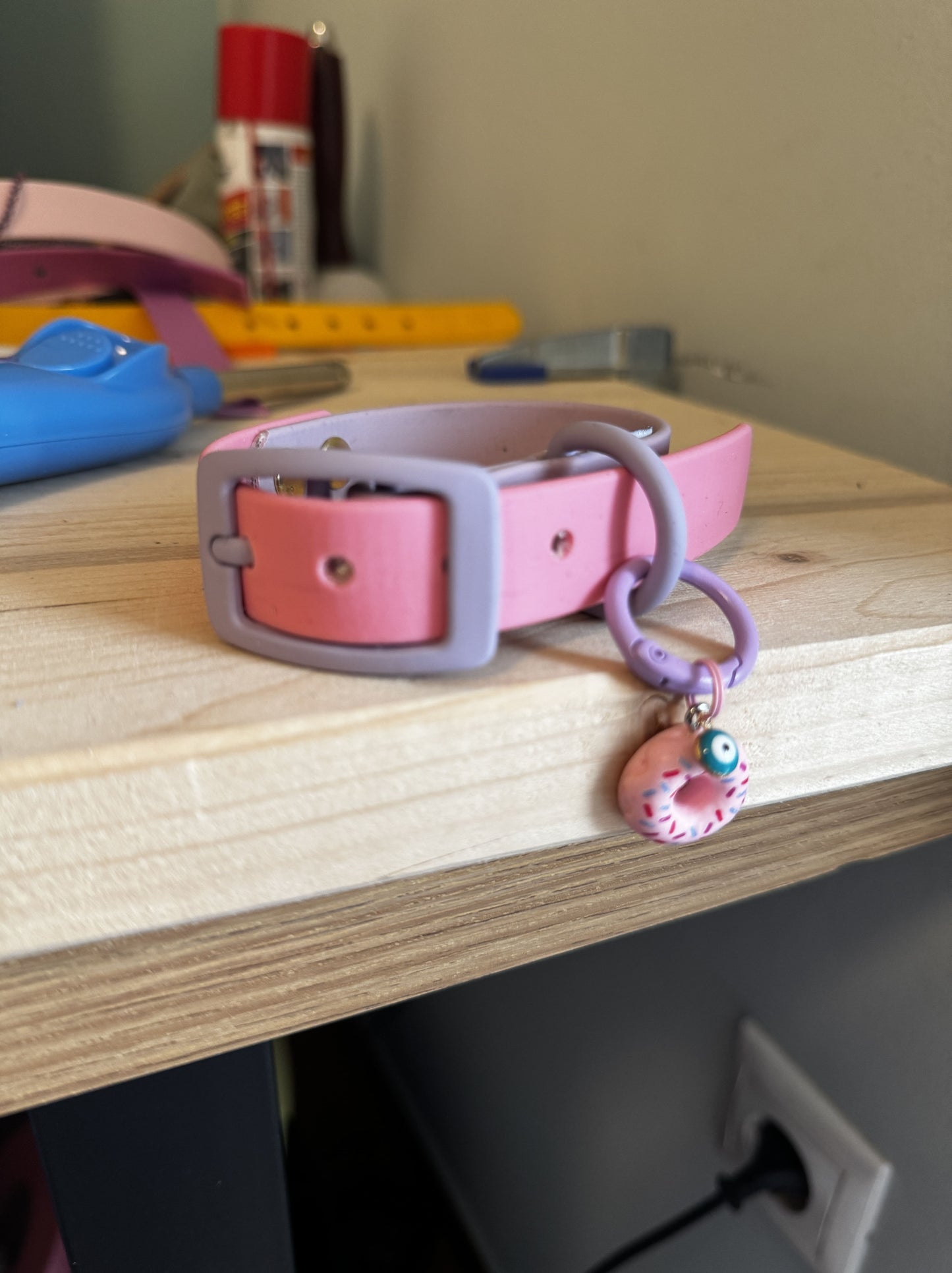Two Tone Biothane Waterproof Collar -Pink & Purple - Pastel Purple Accessories